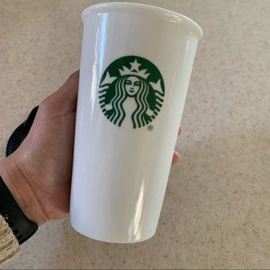 Starbucks coffee mug with top